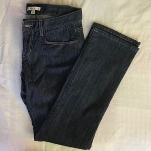 CAbi Dark Blue Denim Low Rise Straight Leg Size 6